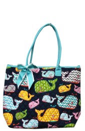 Small Quilted Tote Bag-WHA1515/AQUA